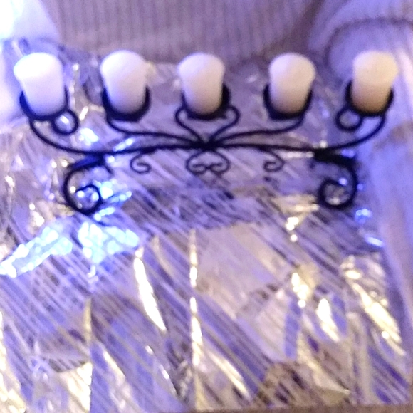 EUC Candleabra for 6 votive candles. Black Wrought Iron..gorgeous when lit!!🔥🔥 - Picture 2 of 8